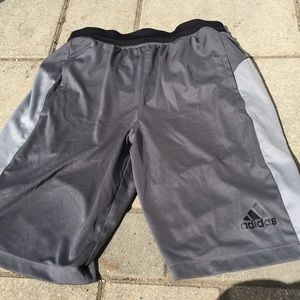 Grey adidas shorts